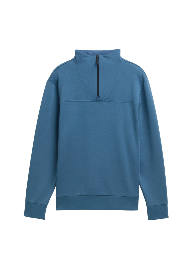 Meska Bluza Mustang Troyer Sweatshirt Real Teal Blue - 1047827-38224