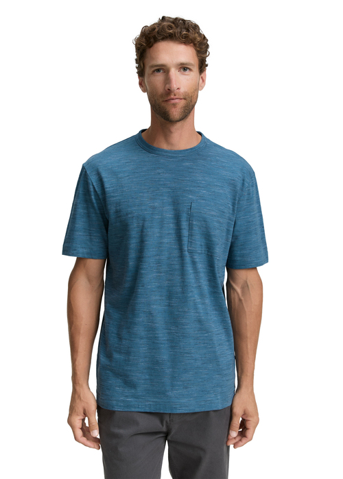 Tom Tailor Melange T-shirt - Real Teal Blue Multi Inject 1048082-38721