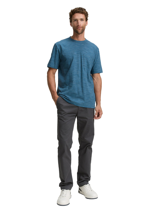 Meski T Shirt Tom Tailor Melange T Shirt Real Teal Blue Multi Inject - 1048082-38721