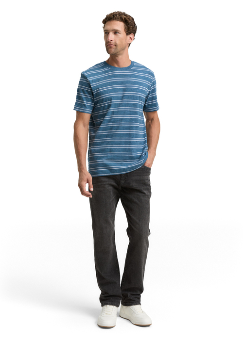 Meski T Shirt Mustang T Shirt Real Teal Yarn Dye Stripe - 1047810-38630