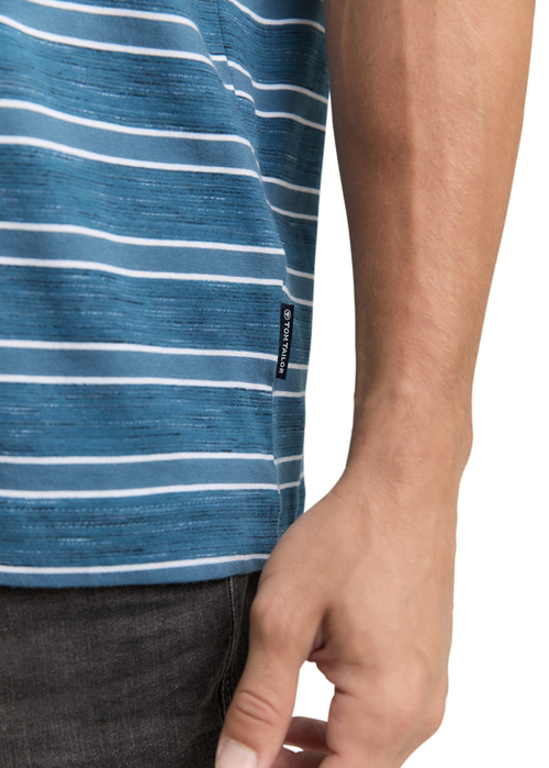 Meski T Shirt Mustang T Shirt Real Teal Yarn Dye Stripe - 1047810-38630