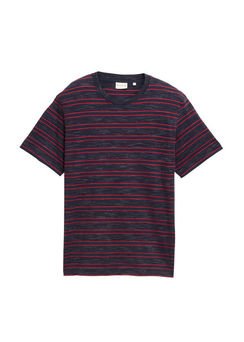 Meski T Shirt Mustang T Shirt Navy Yarn Dye Stripe - 1047810-38628