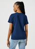 Damski T Shirt Wrangler Sign Off Tee Dark Navy - 112356454