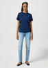 Damski T Shirt Wrangler Sign Off Tee Dark Navy - 112356454