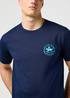 Meski T Shirt Wrangler Small Graphic Tee Navy - 112371471
