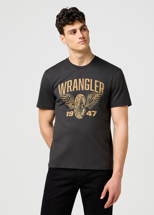 Meski T Shirt Wrangler Americana Tee Faded Black - 112371478