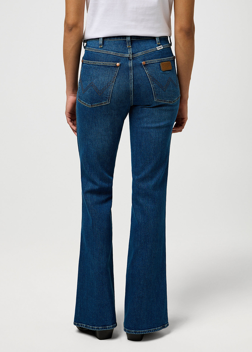 Damskie Spodnie Dzinsowe Wrangler Montana Yosemite - 112371140