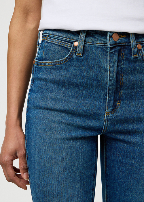 Damskie Spodnie Dzinsowe Wrangler Montana Yosemite - 112371140