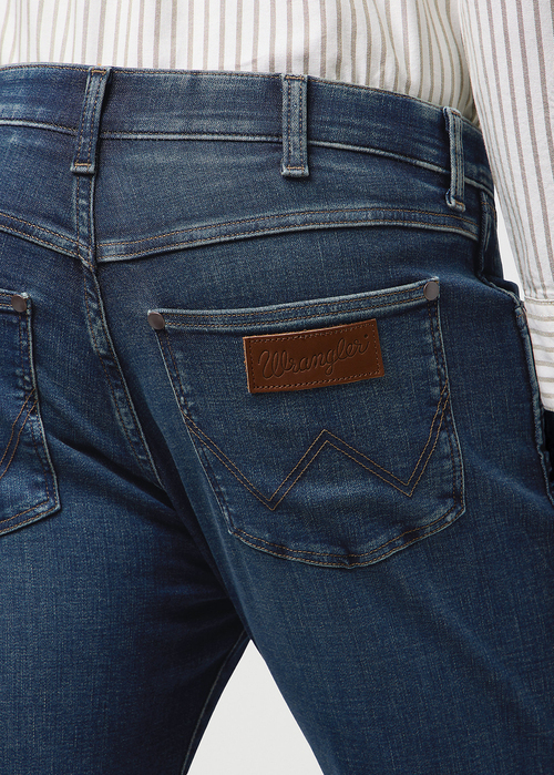 Meskie Spodnie Dzinsowe Wrangler Larston Marine Tint - 112371025