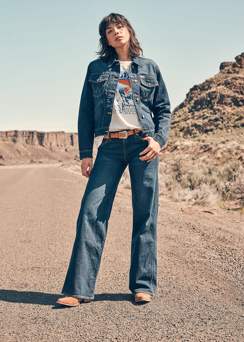 Damskie Spodnie Dzinsowe Wrangler World Wide Whirlpool - 112372996