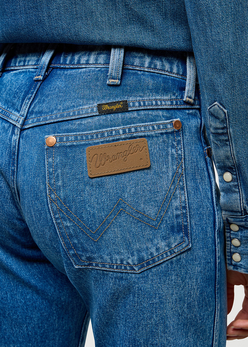 Damskie Spodnie Dzinsowe Wrangler Low Rise Cowboy Jeans Lasso Lagoon - 112371112