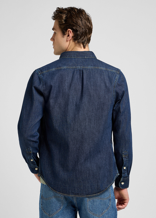 Meska Koszula Dzinsowe Lee Button Down Rinse - 112370702