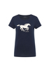Damski T Shirt Mustang Loa Navy Blazer - 1016508-5324