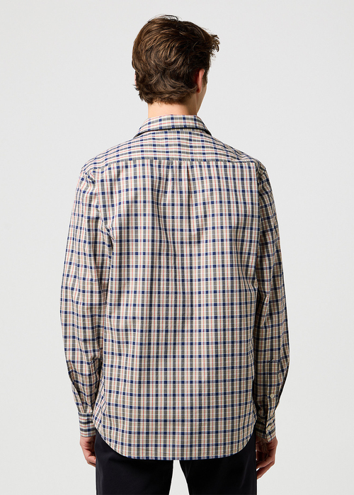 Meska Koszula Materialowe Wrangler One Pocket Shirt Beige - 112371553