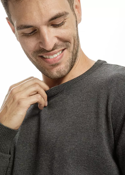 Meski Sweter Szary Mski Sweterek Cross Jeans - 34228-021