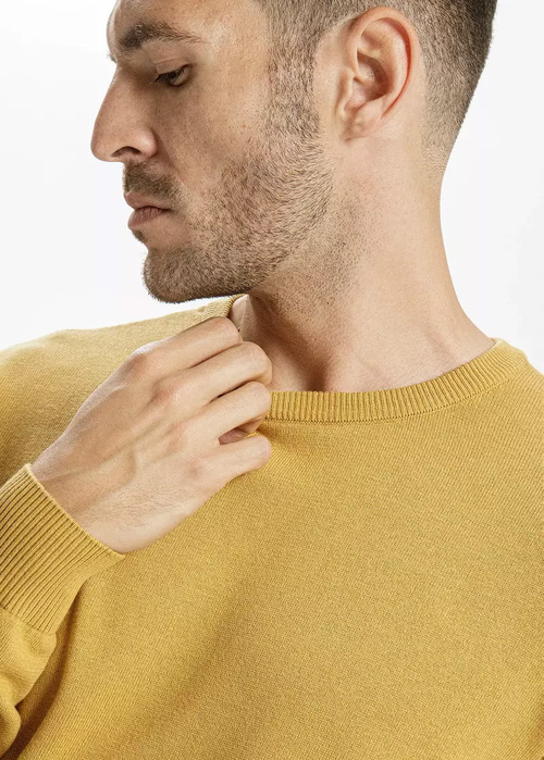 Meski Sweter Musztardowy Sweterek Cross Jeans - 34228-026