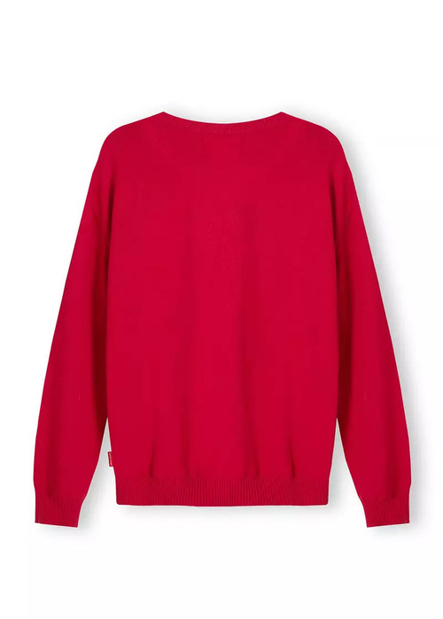 Meski Sweter Czerwony Sweter Cross Jeans Basic - 34228-529