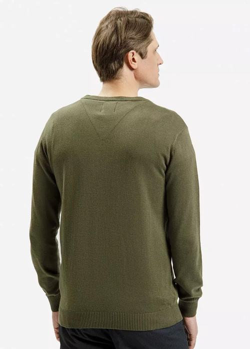 Meski Sweter Zielony Sweter Cross Jeans W Serek - 34229-002