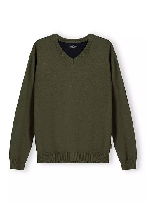 Meski Sweter Zielony Sweter Cross Jeans W Serek - 34229-002