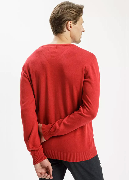 Meski Sweter Cross Jeans Knitwear Dried Tomato - 34229-529