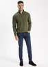 Meski Sweter Cross Jeans Halfzip Knit Khaki 002 - 34244-002