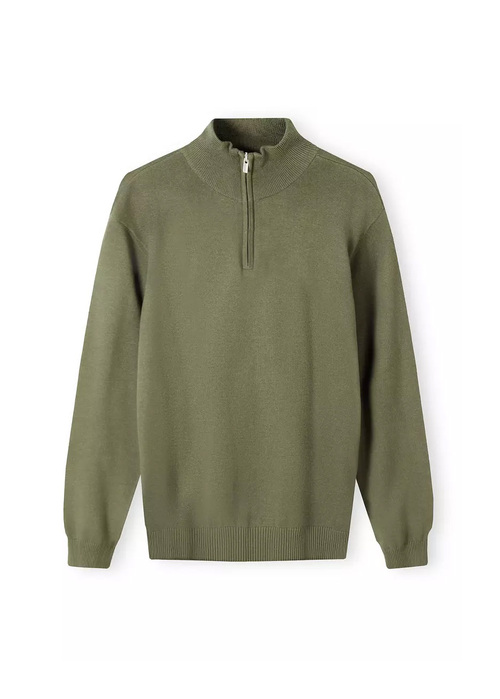 Meski Sweter Cross Jeans Halfzip Knit Khaki 002 - 34244-002