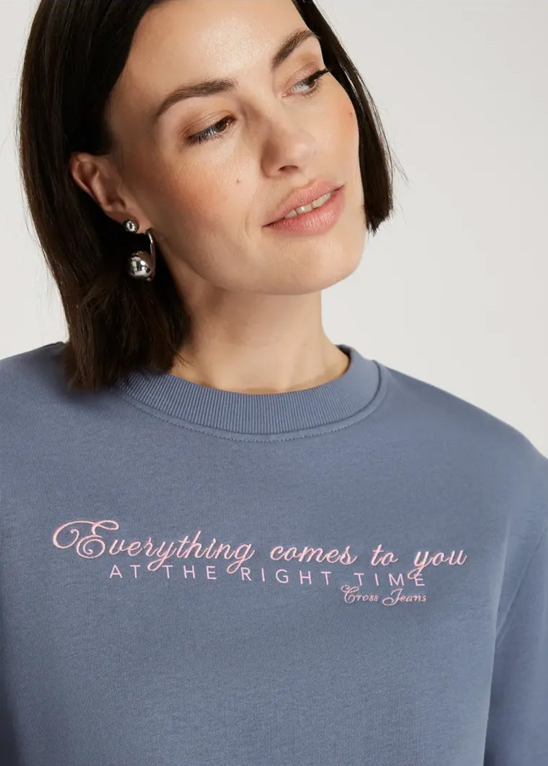 Bluza Damska Niebieska Damska Bluza Cross Jeans - 65466-014
