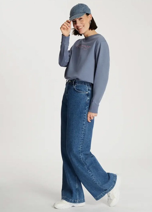 Bluza Damska Niebieska Damska Bluza Cross Jeans - 65466-014