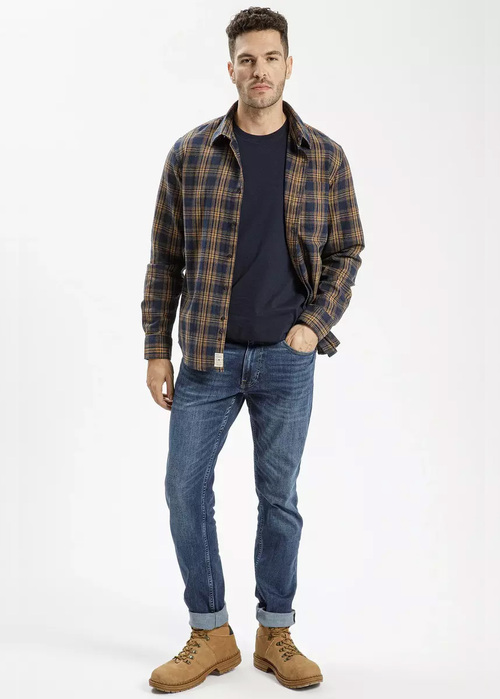 Meski T Shirt Granatowy Podkoszulek Cross Jeans - 15250-001