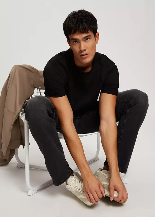 Meski T Shirt Czarny Podkoszulek Cross Jeans - 15250-020