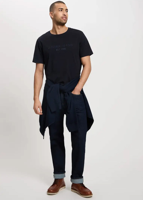 Meski T Shirt Granatowy Podkoszulek Cross Jeans - 16119-310