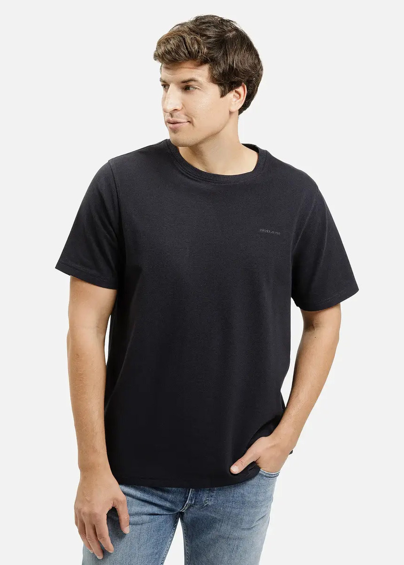 Meski T Shirt Ciemnoniebieska Koszulka Cross Jeans - 16122-310