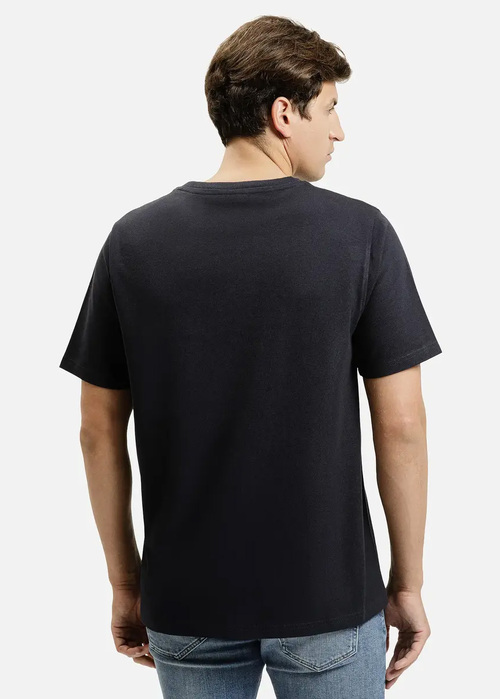 Meski T Shirt Ciemnoniebieska Koszulka Cross Jeans - 16122-310