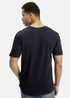 Meski T Shirt Cross Jeans Niebieski Tshirt V Neck - 16128-310