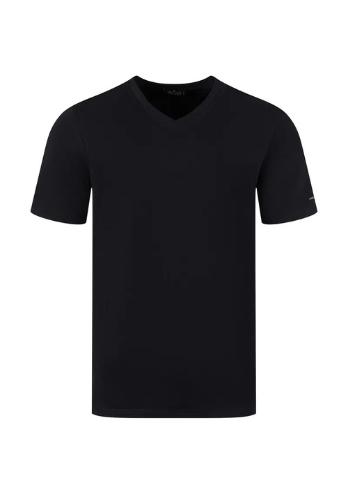 Meski T Shirt Cross Jeans Niebieski Tshirt V Neck - 16128-310