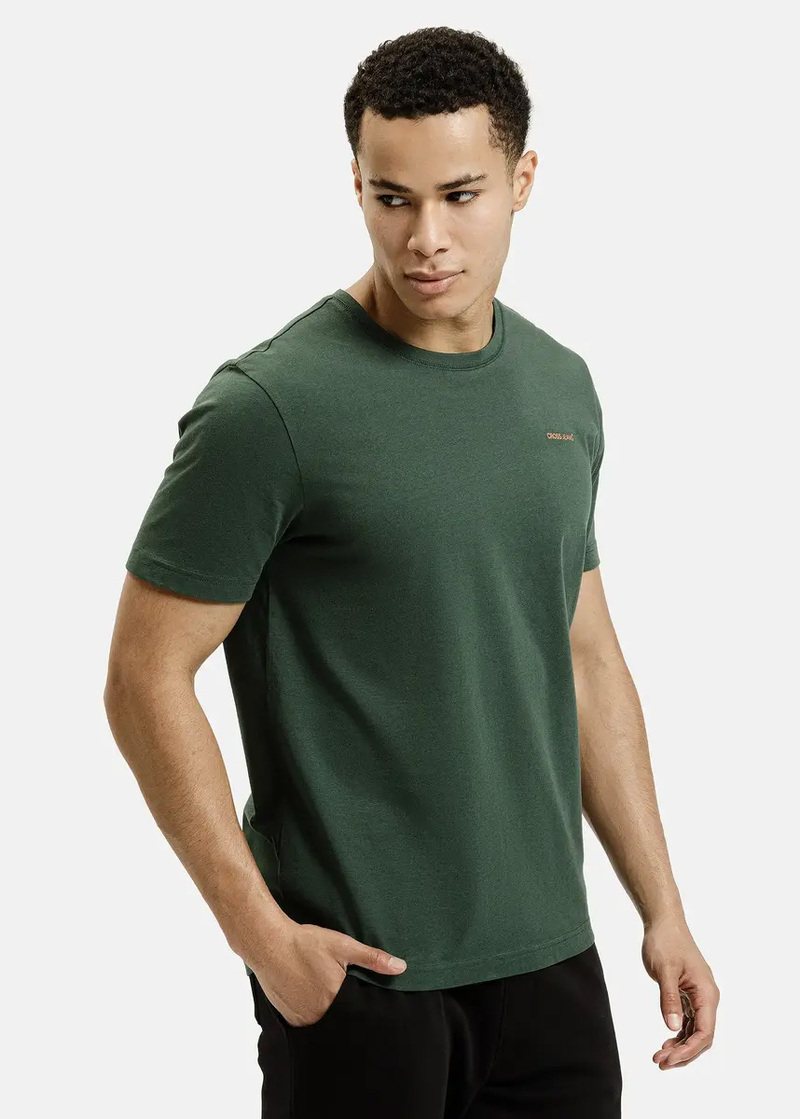 Meski T Shirt Zielony Mski Podkoszulek Cross Jeans - 16134-027