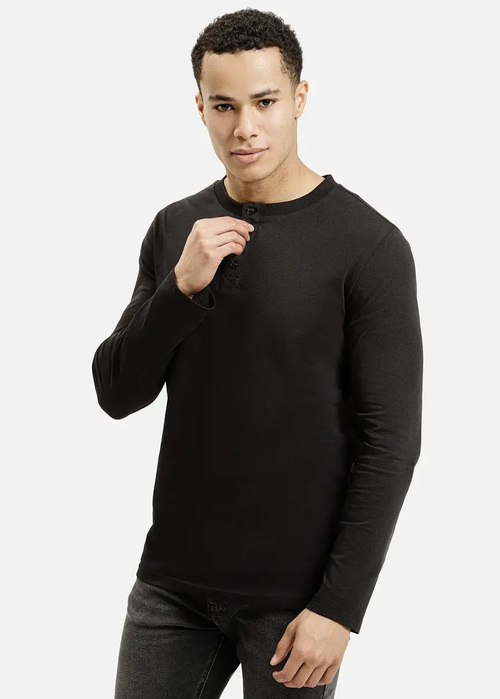 Cross Jeans Long Sleeve T-Shirt - Black 16137-020