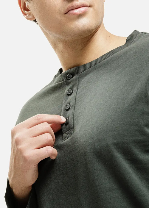 Cross Jeans Long Sleeve Tee Green 387 - 16137-387