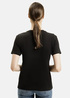 Czarny Damski T Shirt Cross Jeans Z Napisem - 56236-020
