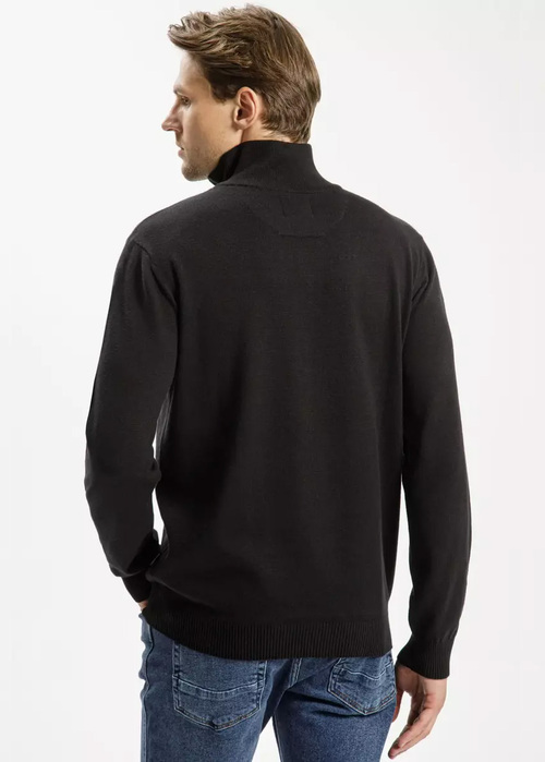 Meski Sweter Czarny Sweter Cross Jeans - 34244-020