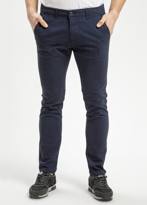 Granatowe Chinosy Cross Jeans E 120-046