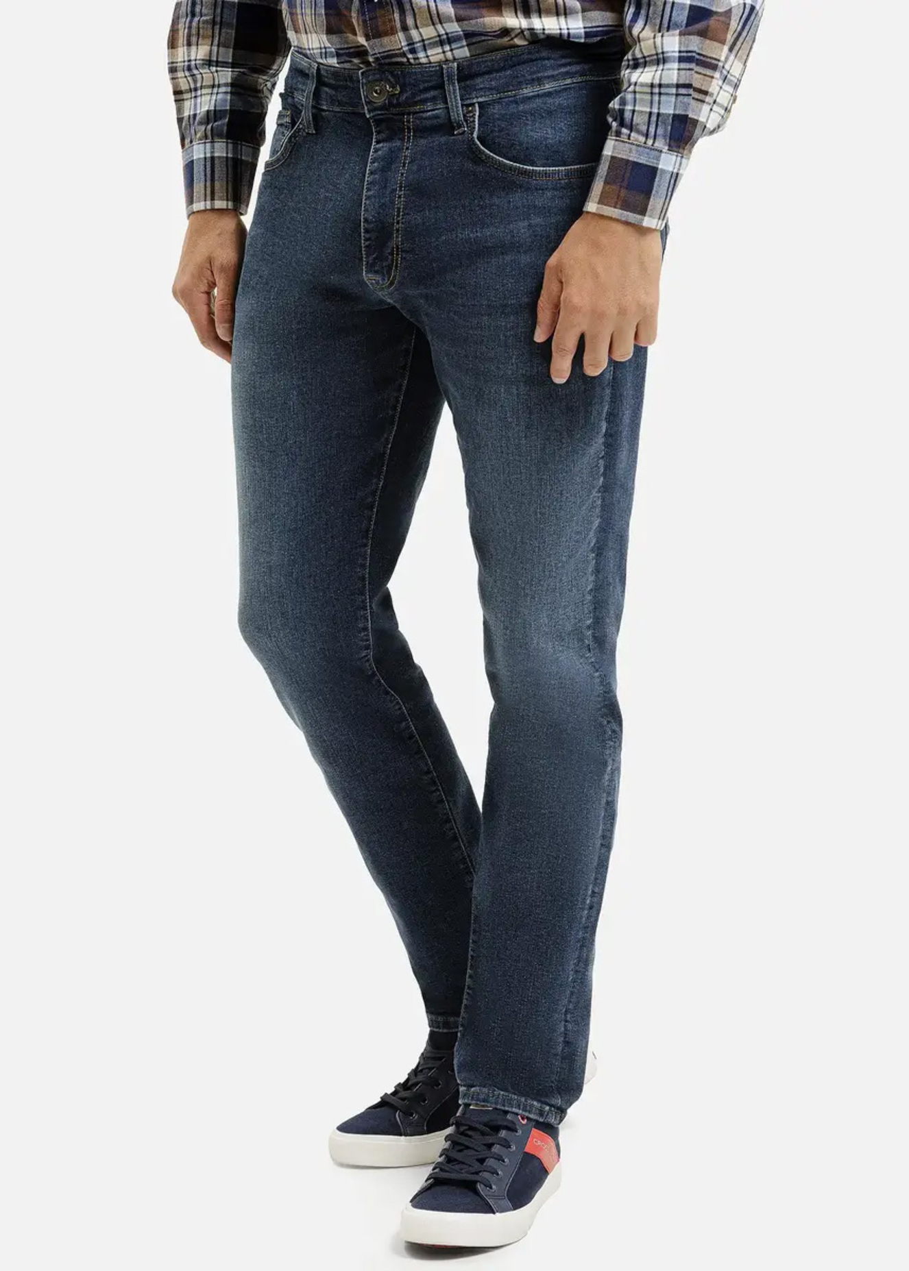 Meskie Spodnie Dzinsowe Cross Jeans Trammer Slim Fit Dark Blue 127 - E-169-127