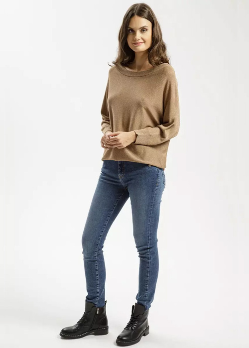 Damskie Spodnie Dzinsowe Dopasowane Dinsy Cross Jeans Anya W Kolorze Mid Blue - P-532-006