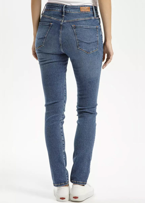 Damskie Spodnie Dzinsowe Dopasowane Dinsy Cross Jeans Anya W Kolorze Mid Blue - P-532-006