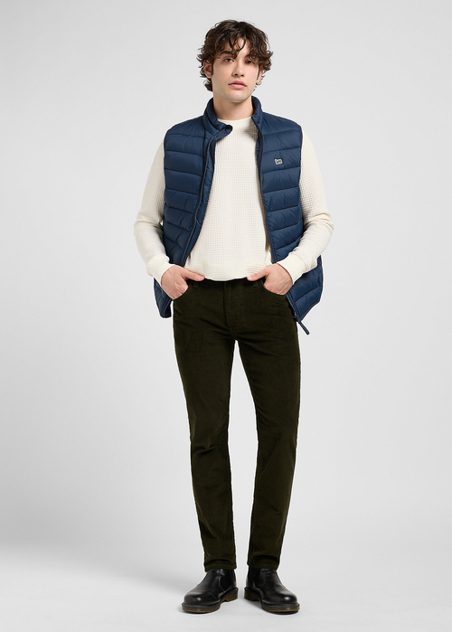 Meski Bezrekawnik Lee Regular Stand Collar Puffer Vest Rivet Navy - 112370536