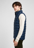 Meski Bezrekawnik Lee Regular Stand Collar Puffer Vest Rivet Navy - 112370536