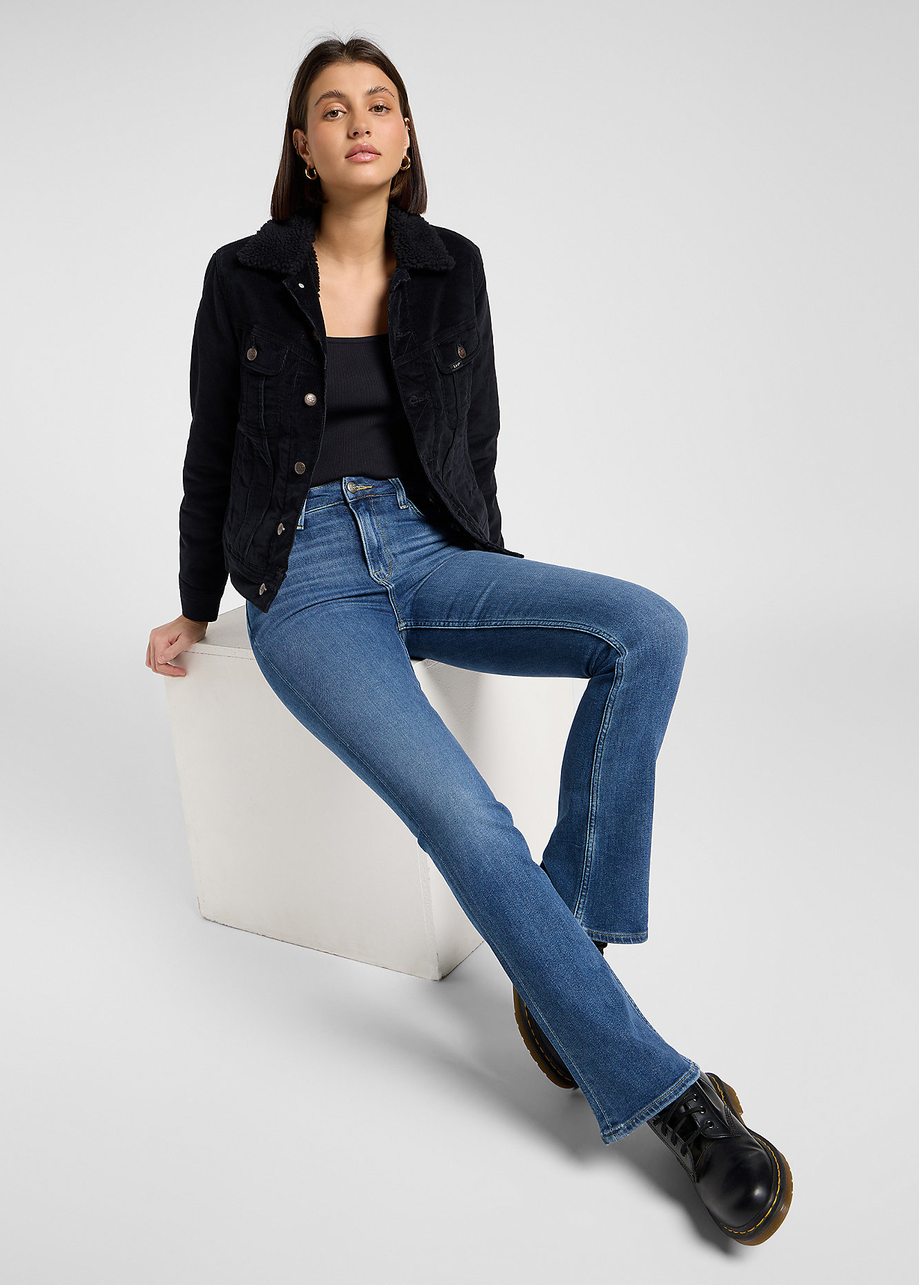 Damskie Spodnie Dzinsowe Lee Breese Boot Get Better - 112370936