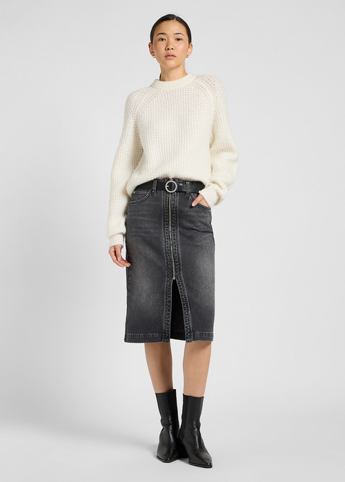 Spodnica Dzinsowa Lee Moto Skirt Charred Black - 112371104