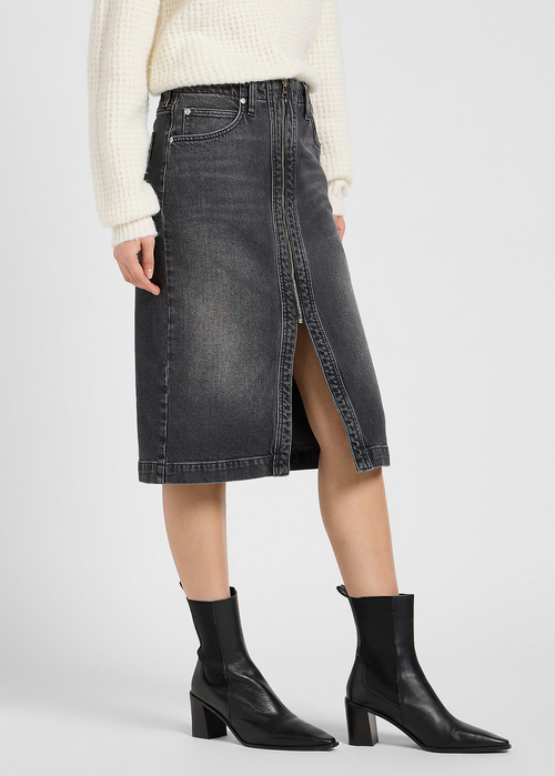 Spodnica Dzinsowa Lee Moto Skirt Charred Black - 112371104