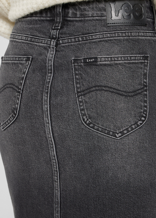 Spodnica Dzinsowa Lee Moto Skirt Charred Black - 112371104